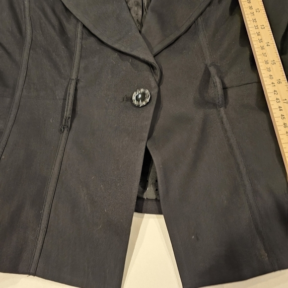 WHITE HOUSE BLACK & WHITE Black Shawl Tuxedo Evening Event Blazer Jacket sz M - Picture 7 of 15